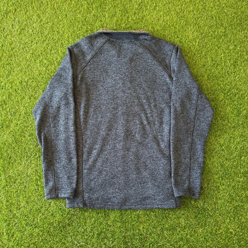 Mens Eddie Bauer Blue Quarter zip M - Picture 4 of 6